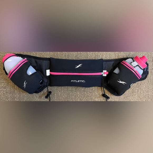 Fitletic hydration belt - black and pink - Picture 2 of 5